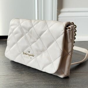 Kate Spade Cream Quilted Crossbody Bag
